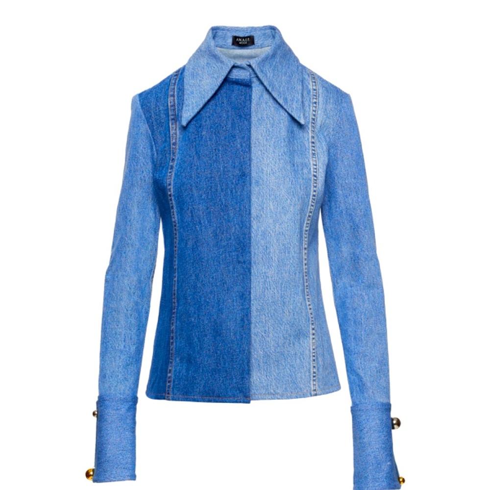 A.w.a.k.e mode denim two toned short jacket 38 with tags